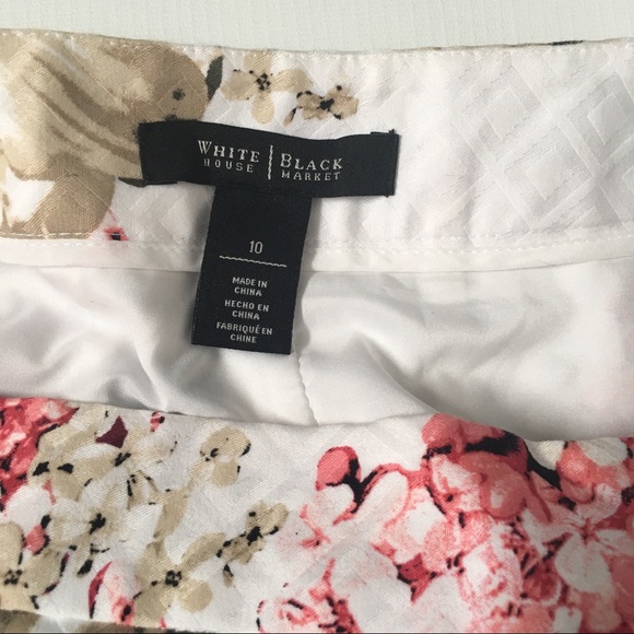 WHBM Full A-line Floral Skirt Sz 10 - Picture 7 of 7